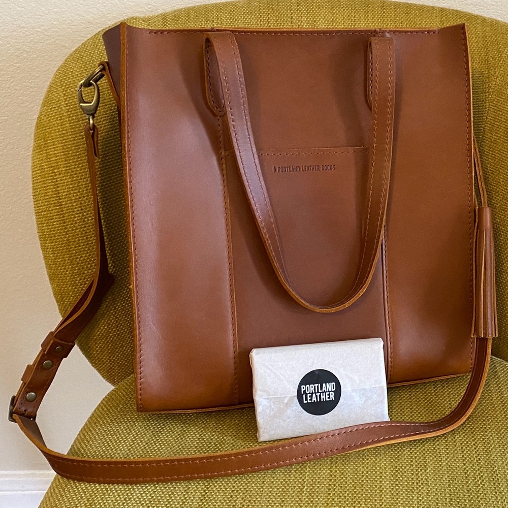 Portland Leather Tan Tote Bag